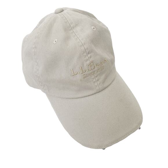 L.L. Bean Accessories - LL Bean Tan Baseball Hat Built In Lights